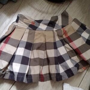 Plaid Pleated Mini Skirt - Beige, Black, Red Burberry